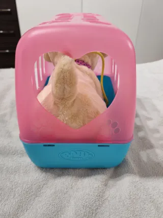 Peluche cane Baby Born con trasportino