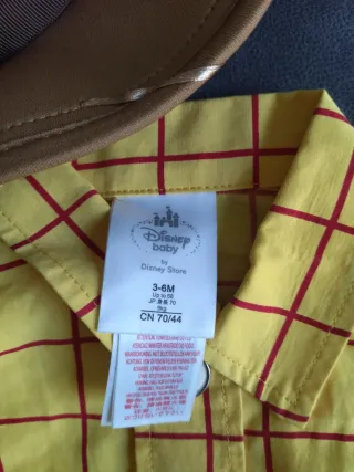 Disfraz Woody Toy Story Disney Talla 3-6 meses