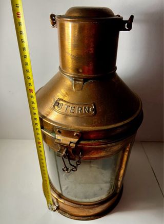 Farol náutico antiguo de cobre STERN