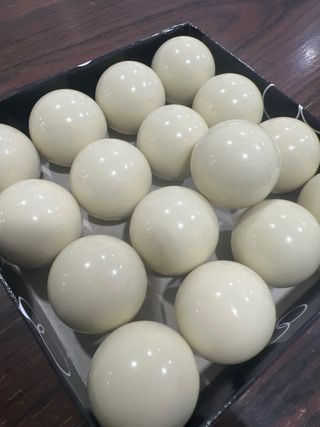 16 Bolas Futbolín Blancas Pesadas