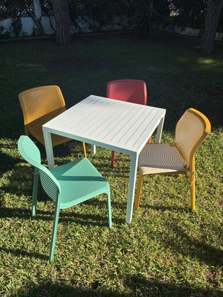 Mesa Nardi Cube 80x80 Blanca