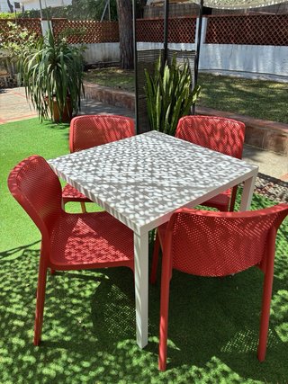 Mesa Nardi Cube 80x80 Blanca