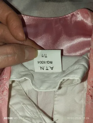 Traje Huertana Niña Rosa