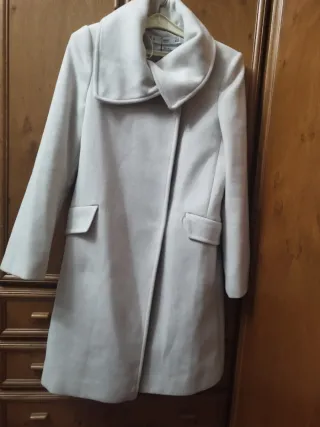 Abrigo Mango Beige Largo Nuevo