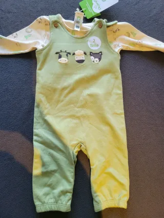 Peto y camiseta 6 meses 100% algodón ecológico