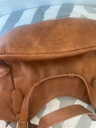 Bolso Desigual Marrón Flores Bordadas