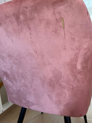 Sillón Terciopelo Rosa Patas Negras