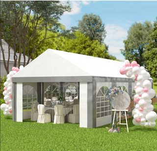 Carpa 8x4 Gris y Blanca