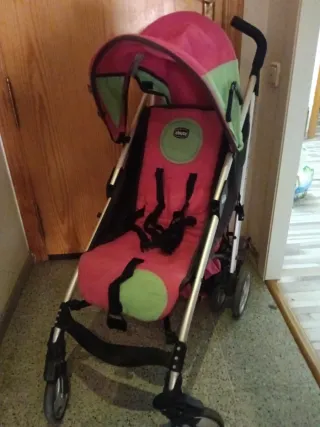 Silla de paseo Chicco rosa y verde