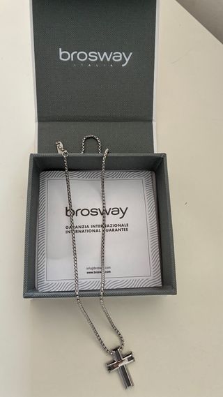 Brosway Catenina con Croce Argento Nero