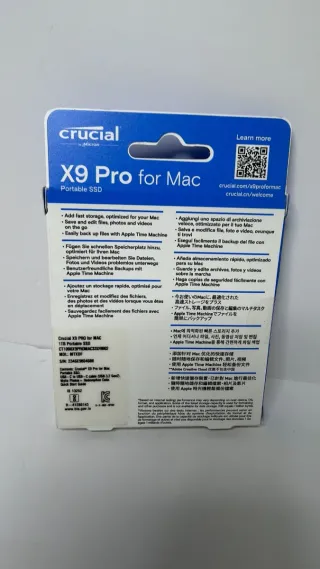 Crucial X9 Pro 1TB SSD Portátil Mac