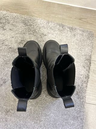 Botines de cuero negros talla 39