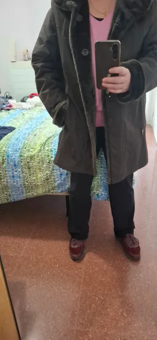 Abrigo reversible marrón