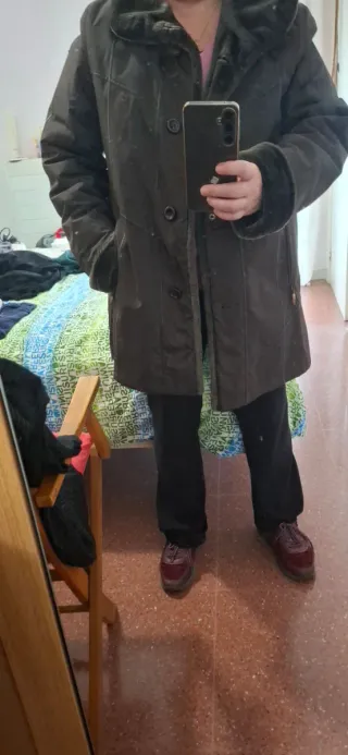 Abrigo reversible marrón