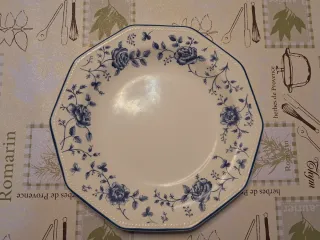 Vajilla Churchill Octogonal Azul Flores