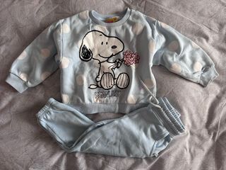 Chándal Snoopy Bebé Azul Lunares