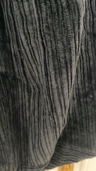 Bolso negro terciopelo rayas