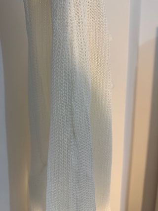 Vestido largo blanco calado espalda cruzada - TU