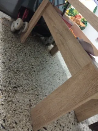 Mesa centro elevable madera y metal