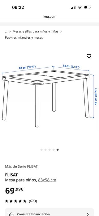 Tavolo per bambini in legno Ikea Flisat