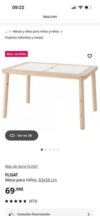 Tavolo per bambini in legno Ikea Flisat