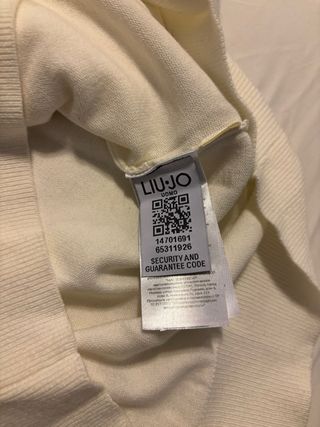 Jersey fino Liu Jo Uomo blanco cuello pico