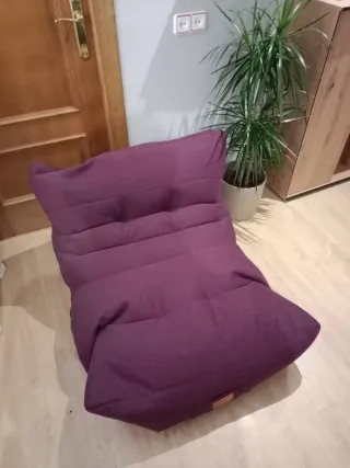 Puf Morado sillón de Tela puff