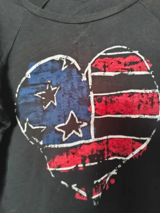 Sudadera Corazón Bandera USA Talla M