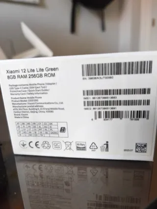 Xiaomi 12 Lite 256GB Verde 8GB RAM