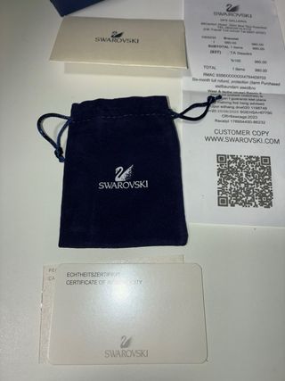 Colgante Swarovski Cisne Original Plata