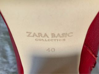 Botines Zara tacón rojos