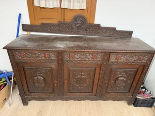 Conjunto Muebles Madera Maciza Antiguos