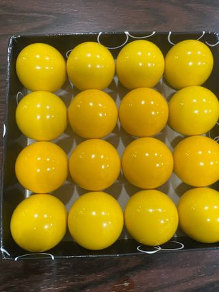 16 Bolas Futbolín Amarillas Pesadas