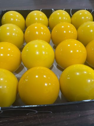 16 Bolas Futbolín Amarillas Pesadas