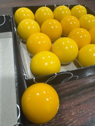 16 Bolas Futbolín Amarillas Pesadas