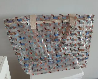 Bolso transparente perritos teckel multicolor