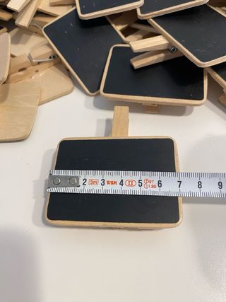 Pizarras de madera con pinza (lote)