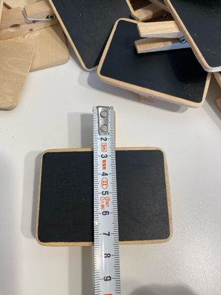 Pizarras de madera con pinza (lote)