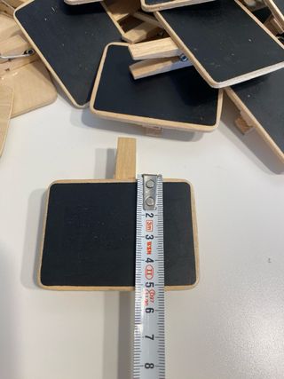 Pizarras de madera con pinza (lote)