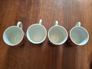 Set 4 tazzine espresso multicolor porcellana