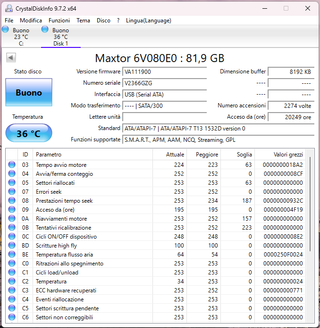Maxtor 80GB SATA 3.5” Testato OK