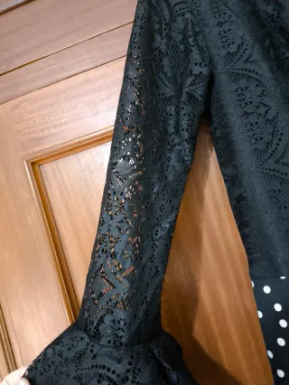 Traje de flamenca lunares negro y blanco