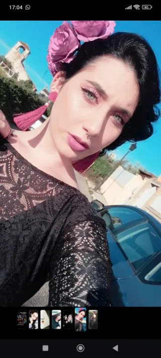 Traje de flamenca lunares negro y blanco