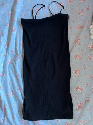Vestido Negro Tirantes Talla S