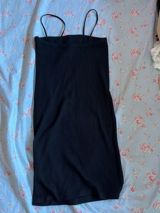 Vestido Negro Tirantes Talla S