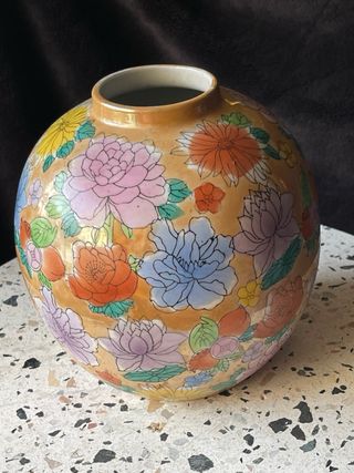 Jarrón de porcelana chino floral