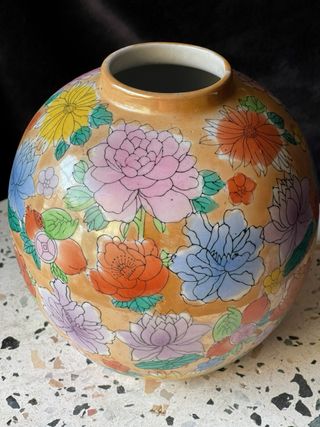 Jarrón de porcelana chino floral