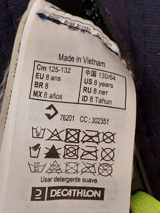 Mono neopreno Decathlon niño 8 años