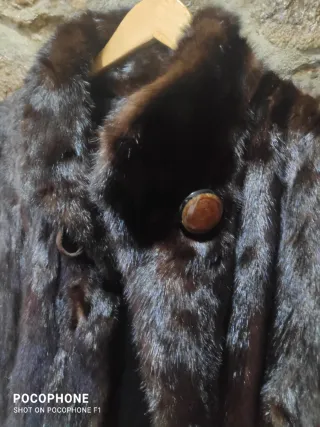 Elegante abrigo de piel baratísimo portes pagados