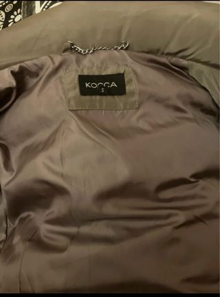 Piumino Kocca marrone /tortora con cappuccio